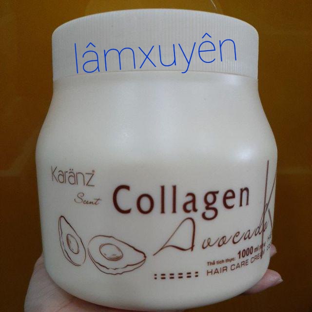 Hấp tóc Collagen 1000ml Karanz ( màu trắng, kem, nâu, xanh, vàng bất kỳ )Chính Hãngsiêu thơm phục hồi suôn mượt óng ả.