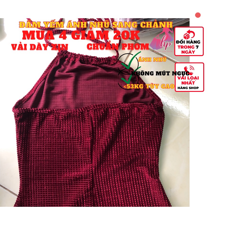 Váy đầm yếm nữ ánh nhũ hở lưng cột nơ ôm body xẻ tà cực sang chảnh mẫu mới 2022- mã VD115 | BigBuy360 - bigbuy360.vn
