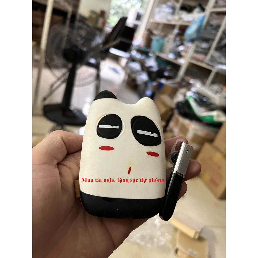 [Xả kho] Tai nghe thoại bluetooth BT27- tặng kèm pin dự phòng đáng yêu 5000maH
