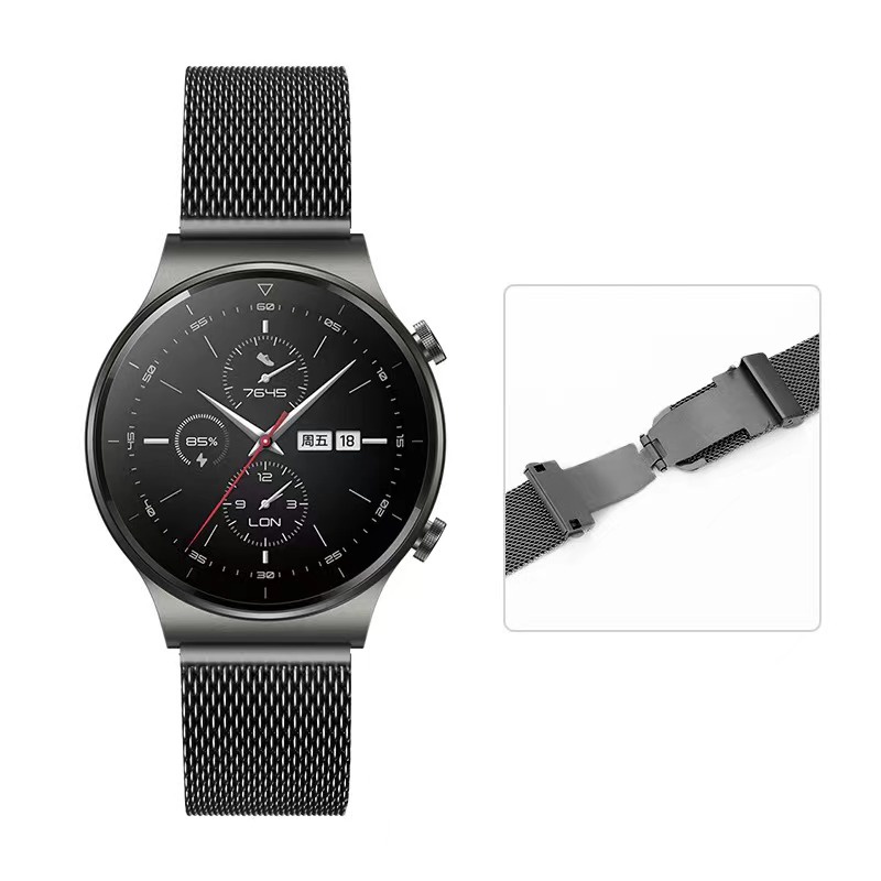 Dây Đeo Kim Loại Milanese Cho Đồng Hồ Thông Minh Samsung Galaxy Watch 4 3/Huawei GT2/3 22mm 20mm