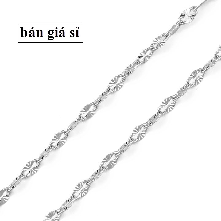 Dây chuyền nữ hàn quốc đẹp bằng titan lá me chiếu sáng lấp lánh - DCTT22006