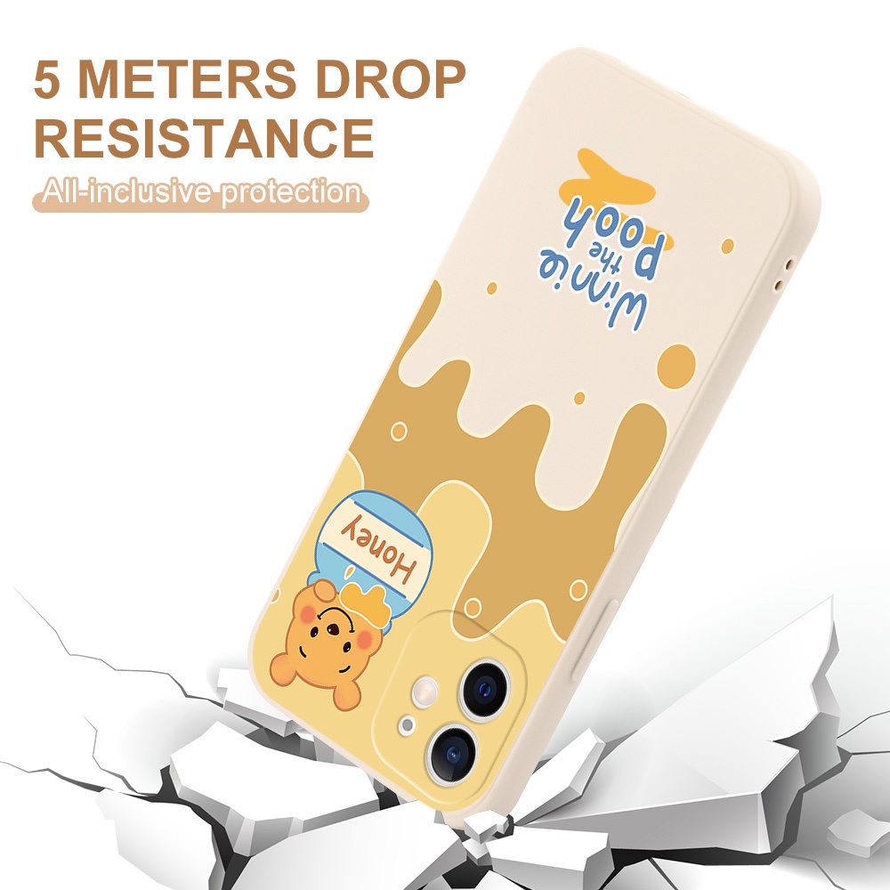Ốp Điện Thoại Chống Rơi Họa Tiết Gấu Pooh Cho Samsung Galaxy A7 2018 A50 A30S A50S A30 A20 M10S A10S M01S