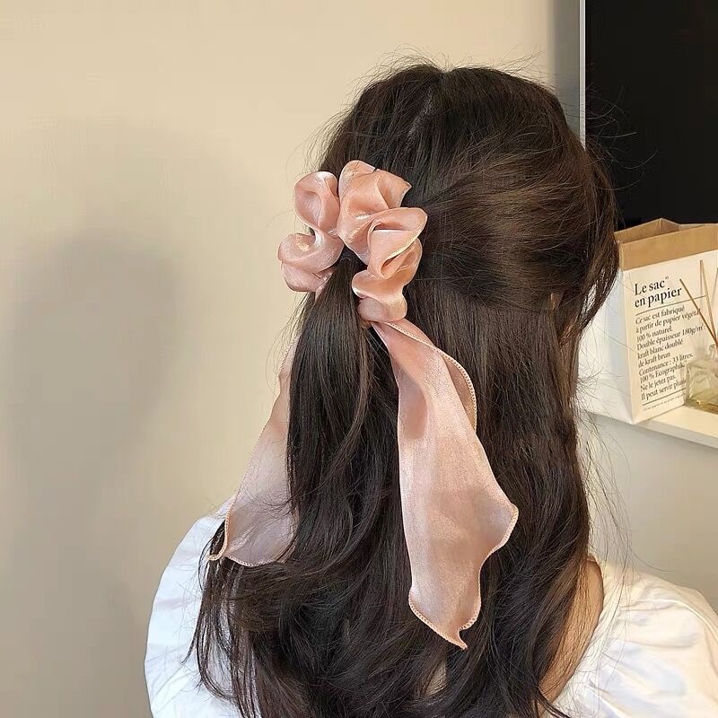 Dây buộc tóc đuôi ngựa co giãn phong cách Hàn Quốc