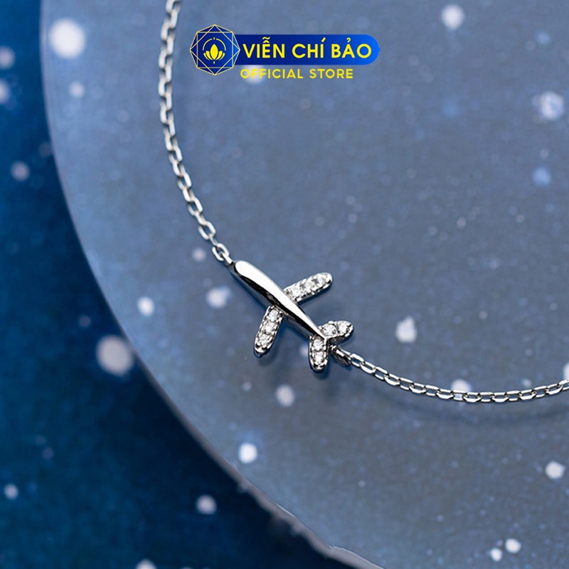 Lắc tay bạc nữ hình máy bay chất liệu bạc 925 thời trang phụ kiện trang sức nữ thương hiệu Viễn Chí Bảo L400715x1