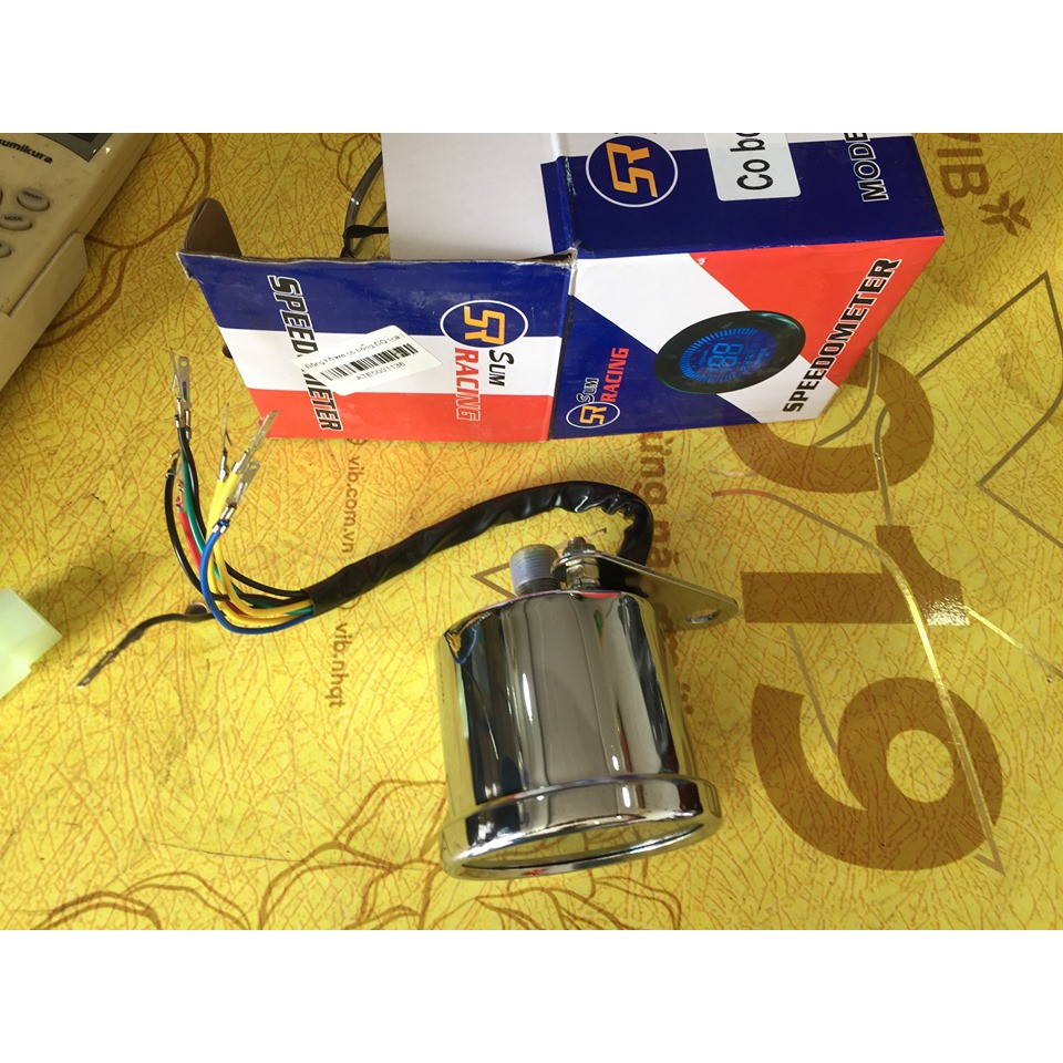 Đồng hồ Km tròn có đèn nền cho anh em độ chế xe cub-67-win-caferacer...