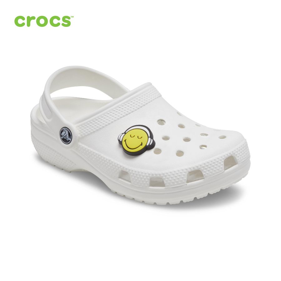 Sticker nhựa jibbitz gắn dép unisex Crocs Smiley Brand Headphones - 10008322