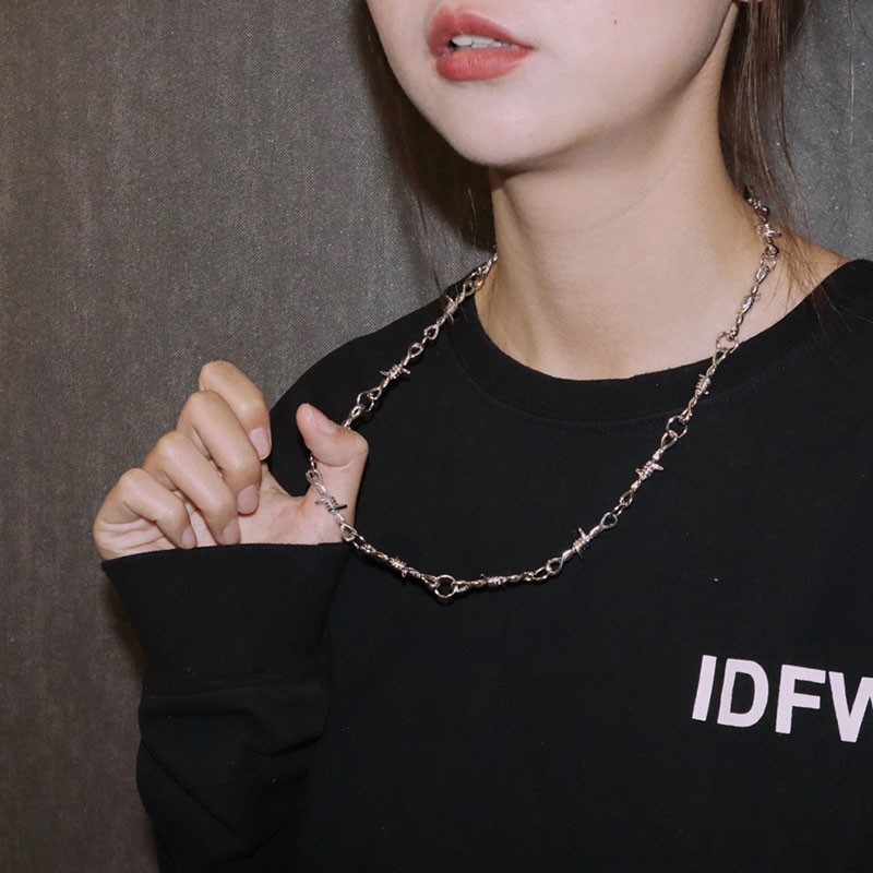 vòng cổ Thời Trang Mặt Hình Gai Độc Đáo Phong Cách Hip-Hop
