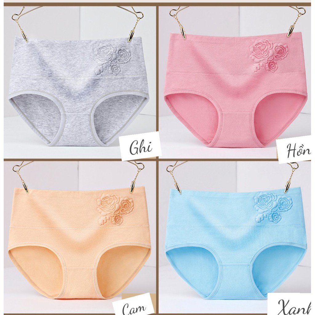 Quần lót gen bụng MS Mombaby, nâng mông in hoa 3D chất cotton