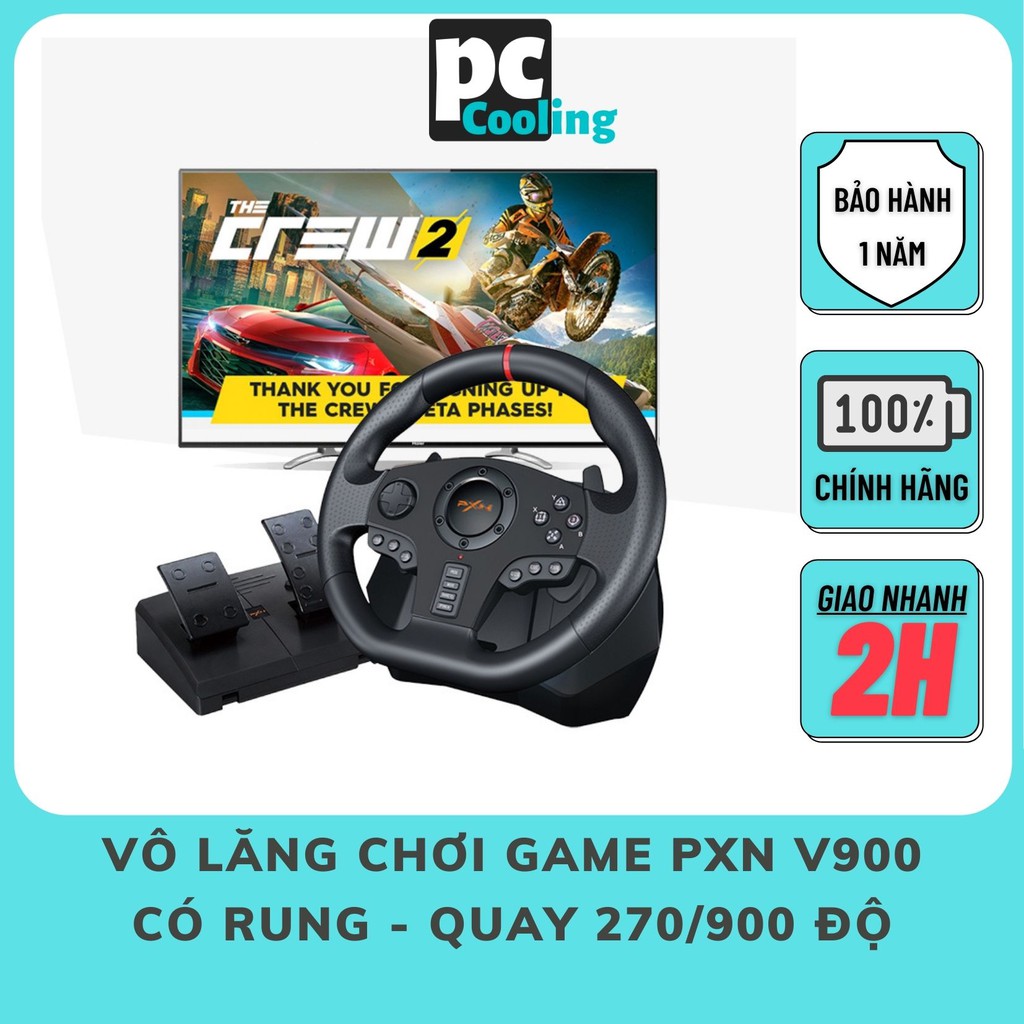 Vô lăng chơi game PXN V900 dùng cho PC/PS3/PS4/Xbox one/Nintendo switch -  Quay 270-900 độ, có rung | BigBuy360 - bigbuy360.vn