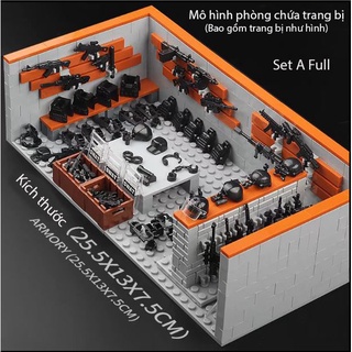 Đồ chơi lắp ráp swat army  mô hình đồ chơi - Phòng chứa trang bị MFA TOY STORE 