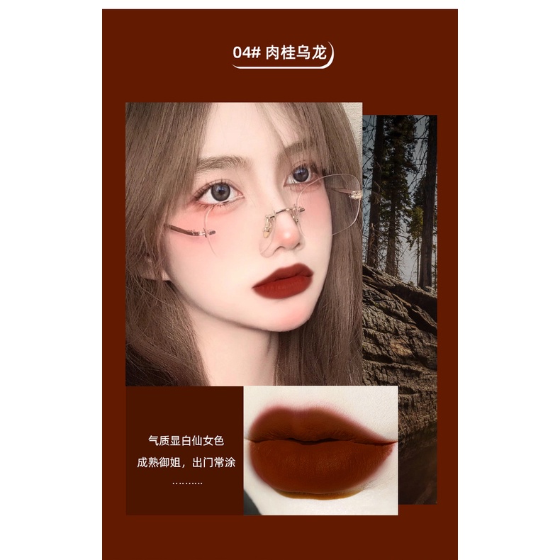 【MAFFICK】 Nhung mờ môi men, mờ đào son môi mousse, không phai cốc không dính | BigBuy360 - bigbuy360.vn
