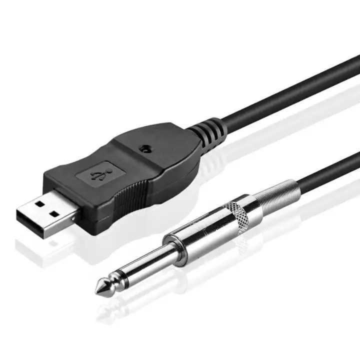 Dây cáp 3m chuyển đổi giao diện jack 6.5mm cổng nối USB cho đàn guitar