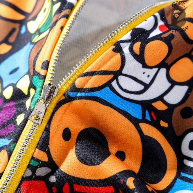 [ODER + FREESHIP] Jacket Bape Babymilo Zoo fullzip , Áo khoác Hoodie Bape Cá Ngáo | BigBuy360 - bigbuy360.vn