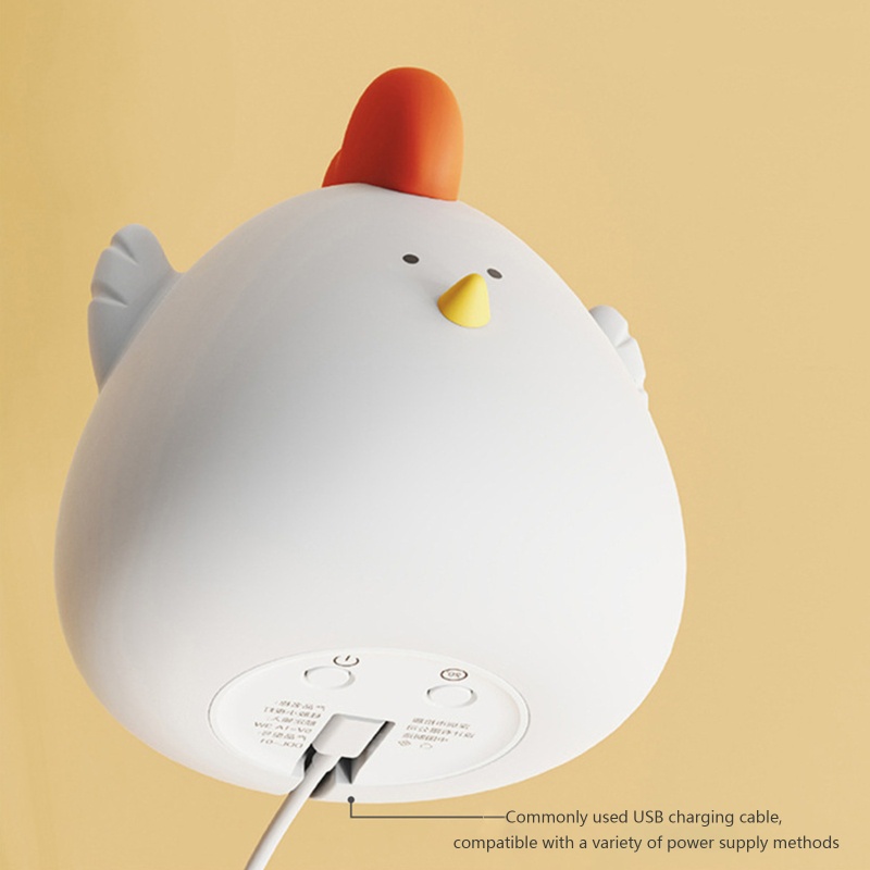 Đèn Ngủ Led Silicone Hình Gà Con Dễ Thương
