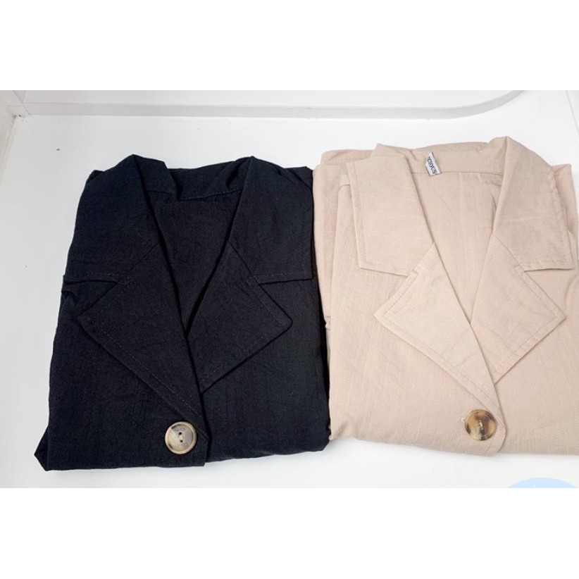 Set áo sơ mi đũi cổ vest tay bồng kèm chân váy nữ,bộ sơ mi tính,siêu xinh Set đi chơi | BigBuy360 - bigbuy360.vn