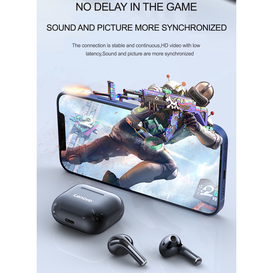 LENOVO Tai Nghe Không Dây Bluetooth 5.0 Giảm Tiếng Ồn LP40 TWS
