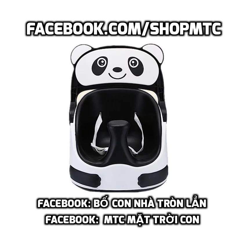 Ghế ăn dặm kiêm ghế chơi đồ chơi có bánh xe và dây kéo Newber Gấu Trúc cho bé trai và Gấu Hồng màu hường cho bé gái