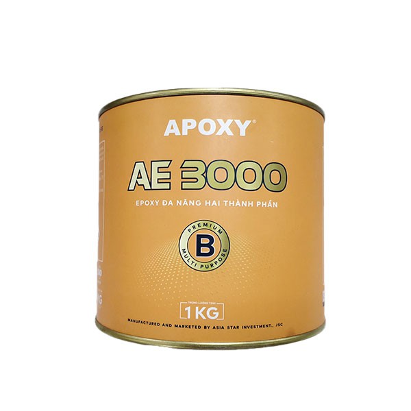 Keo Epoxy AE 3000 gắn đá tự nhiên- Chuyên sử dụng gắn đá mặt tiền chuyên nghiệp- Cặp keo 2 thành phần khối lượng 2kg