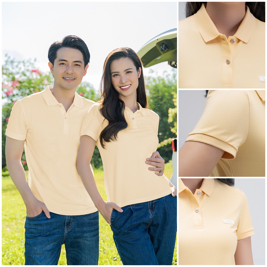 Áo đôi tình nhân combo 2 áo polo mắt chim thương hiệu YODY APM3299 và APN3340