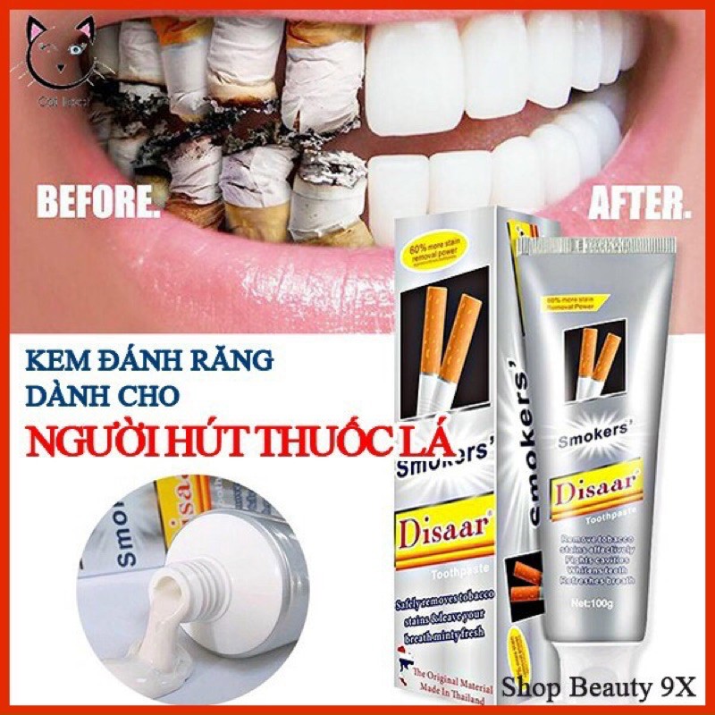 [ CHÍNH HÃNG THÁI] Kem đánh răng tẩy ố vàng Disaar dành cho người hút thuốc lá