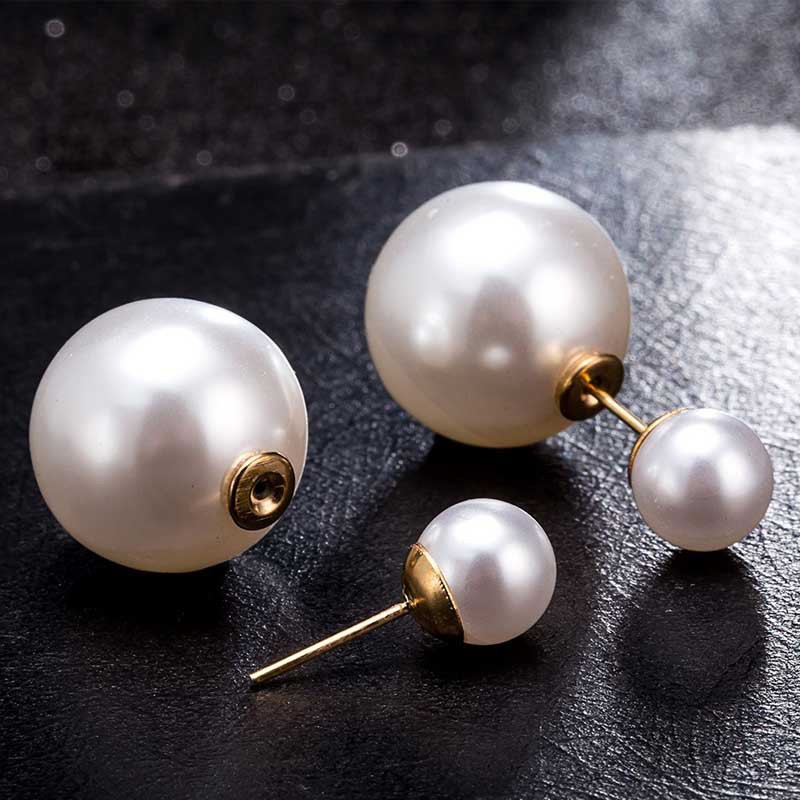 Bông tai đính hạt ngọc trai tròn thời trang dành cho nữ