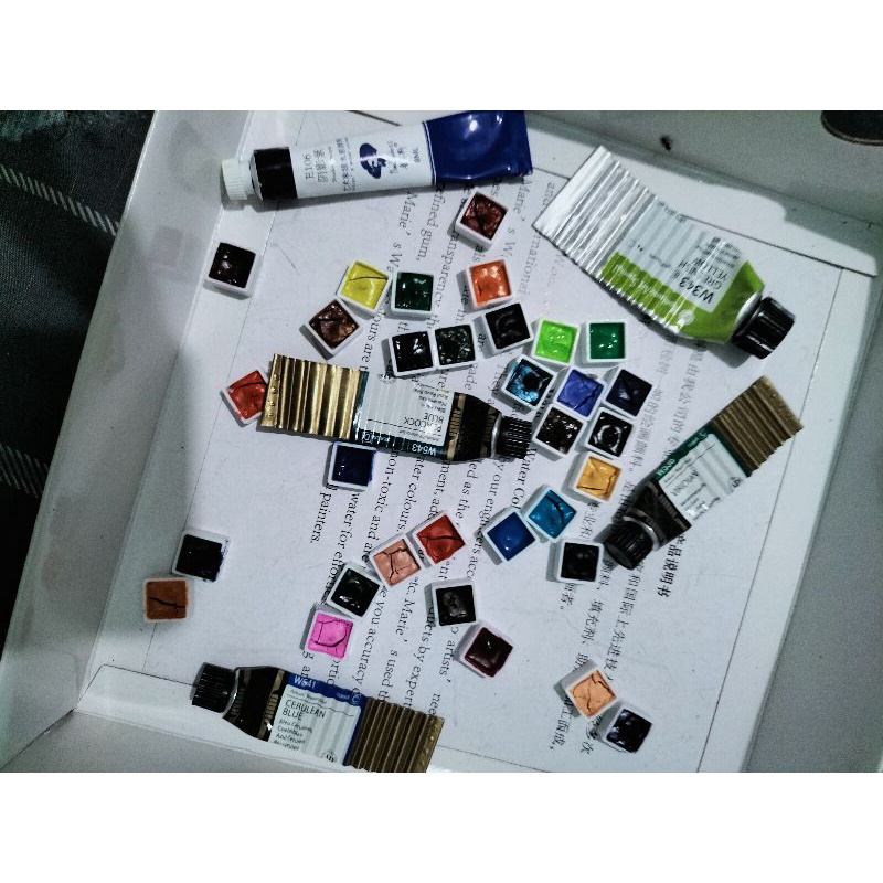 Lẻ 1 pan màu nước hạng hoạ sĩ 0.6 ml new