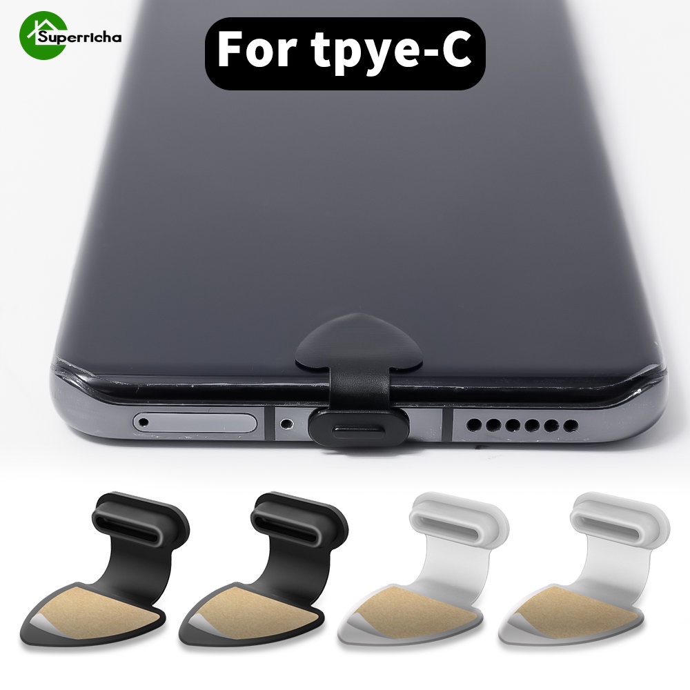 Nắp Đậy Cổng Sạc Type-C Bằng Silicone Chống Nước Chống Bụi Cho Điện Thoại Ốp