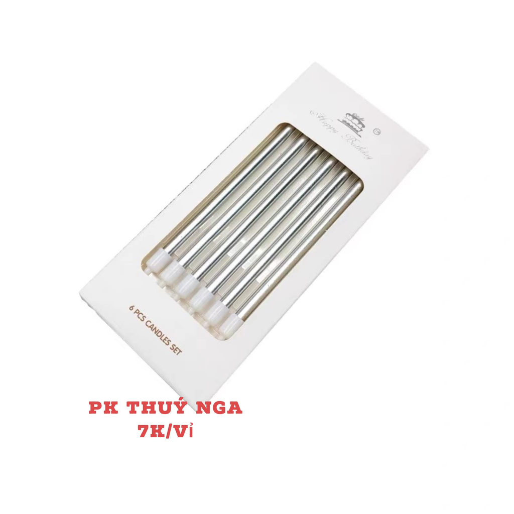 5 Set NẾN DÀI MẠ MÀU TRANG TRÍ BÁNH KEM