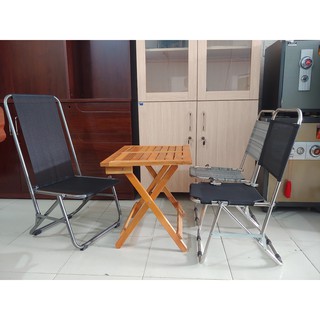 Bàn gỗ vuông gấp xếp ngoài trời - Bàn Cafe - Bàn Trà Sữa