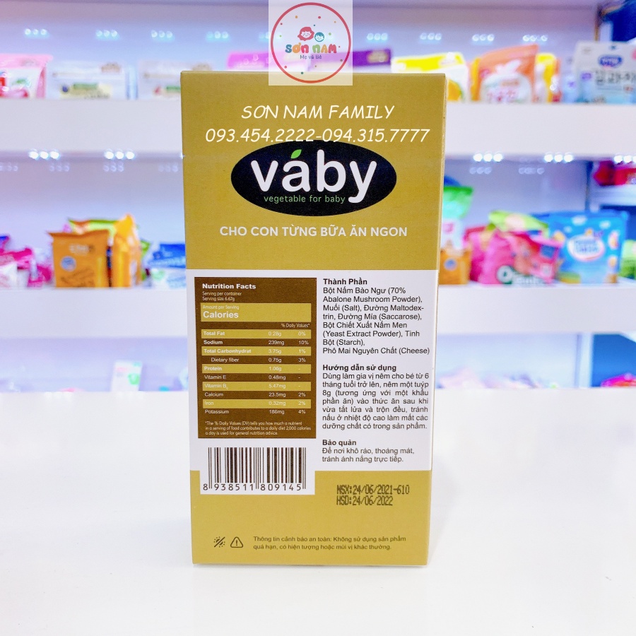 Bột Nêm Rau Củ VABY Cho Bé Từ 6m