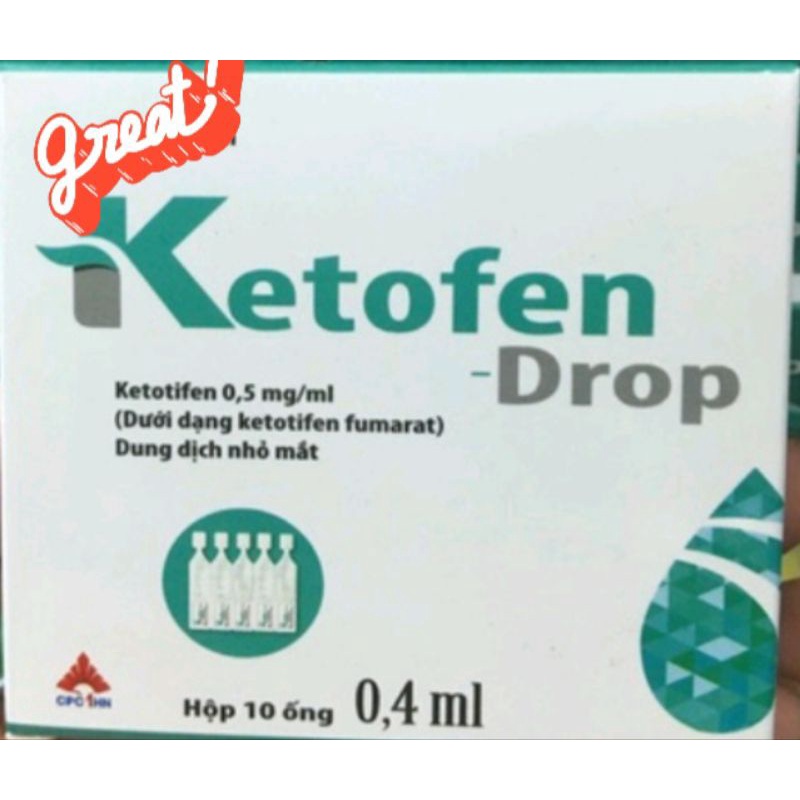 NHỎ MẮT KETOFEN DROP HỘP 10 ỐNG X 0.4ML