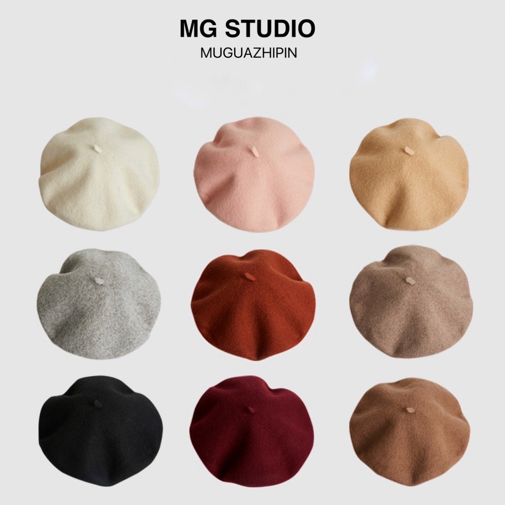 Mũ Nồi MG STUDIO Vải Len Gồm 18 Màu Sắc Thời Trang