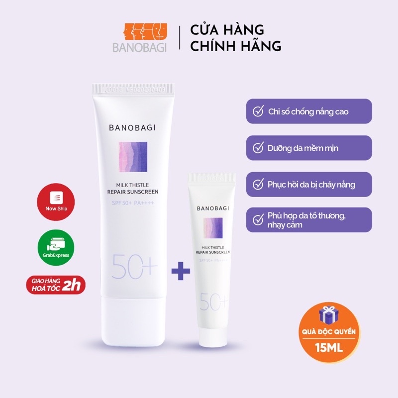 KEM CHỐNG NẮNG BANOBAGI MILK THISTLE REPAIR SUNSCREEN-RoJaOfficilStore