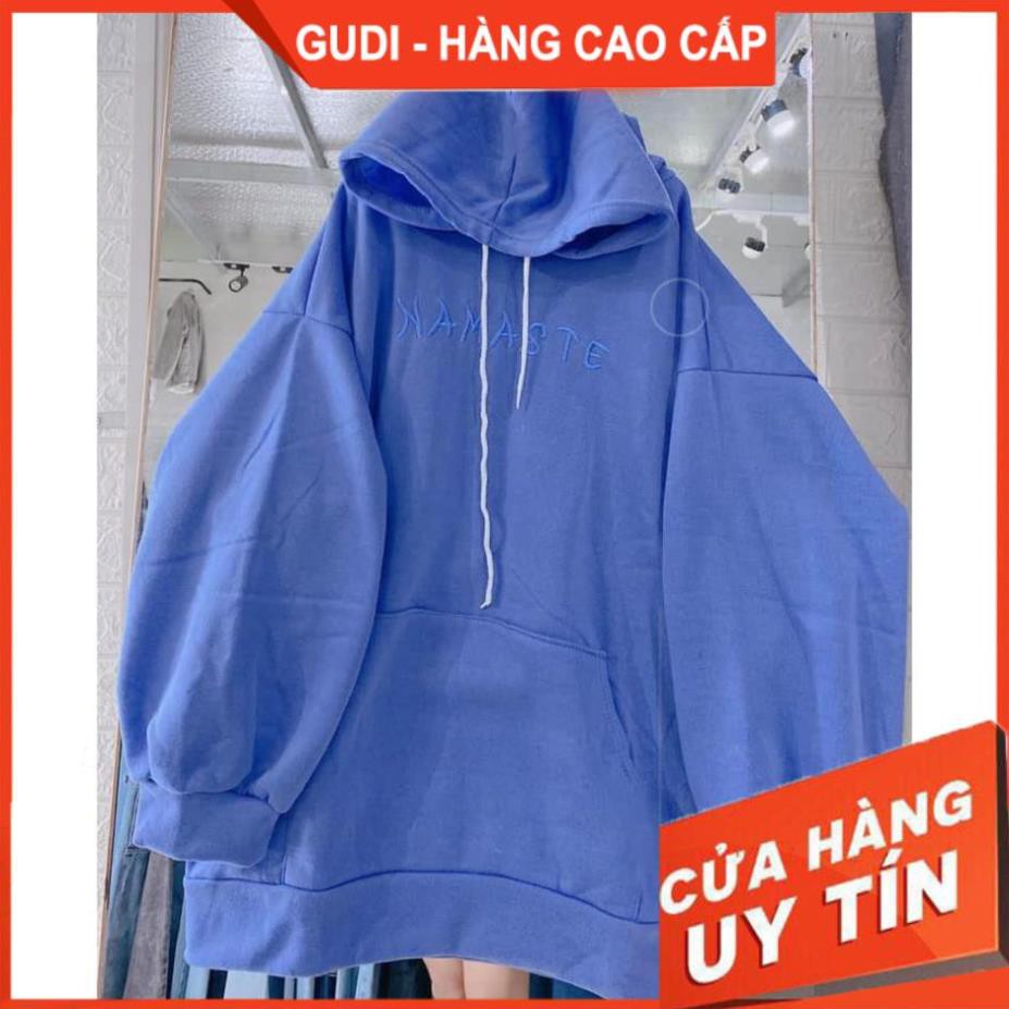 Áo Nỉ Hoodie Nữ From Rộng Chữ Thêu, Áo Khoác Thun Nỉ Chất Mịn - GUDI HÀNG CAO CẤP