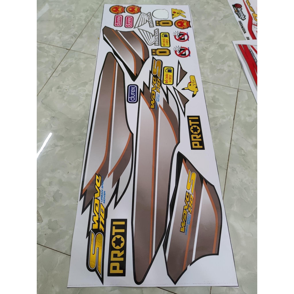 Tem Rời WAVE S 110 Chế Cao Cấp 3 Lớp mẫu 00091 - Decal 86