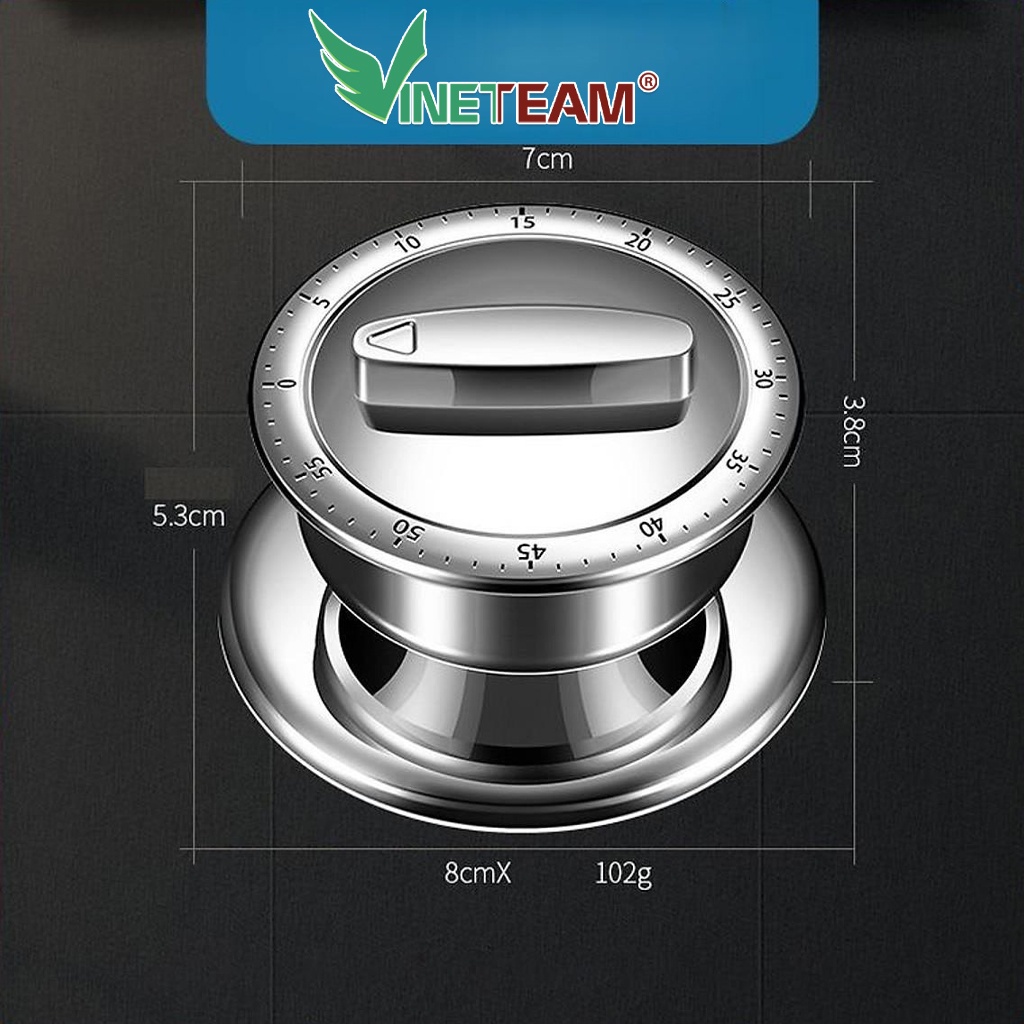 Đồng Hồ Pomodoro Hẹn Giờ 60 Phút Kim Loại Nhiều Hình