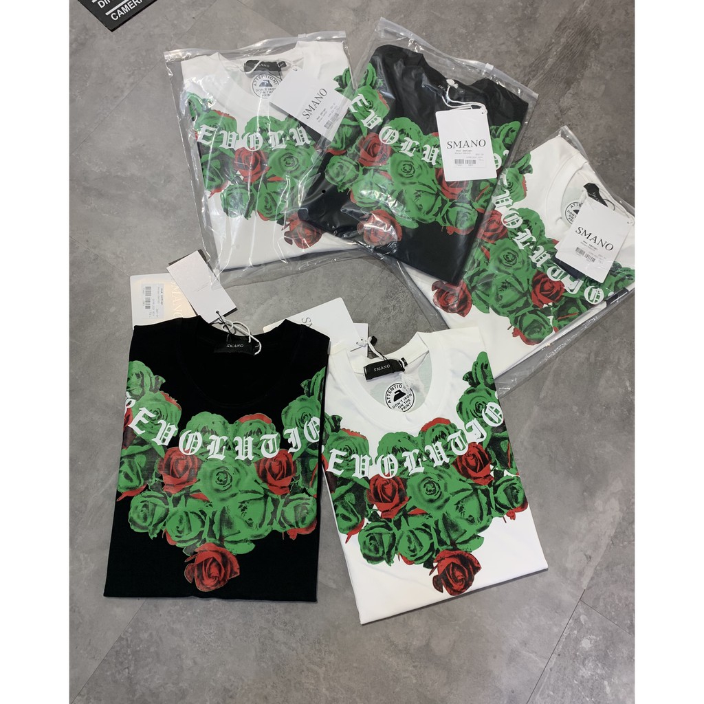Áo thun nam MIKENCO, 2M hoa hồng xanh in 2 mặt, áo phông nam basic, unisex, tay lỡ cotton from rộng