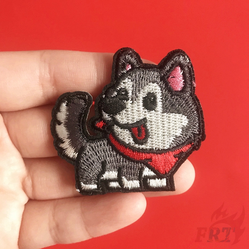 Set 1 / 2 Miếng Vá Quần Áo Hình Chó Husky &amp; Corgi Dễ Thương