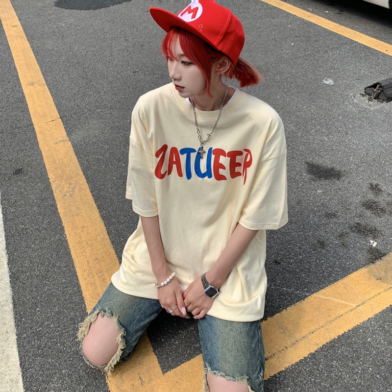 Áo thun unisex tay lỡ Yinxx, áo phông nam nữ màu tan cổ tròn oversize ATL23