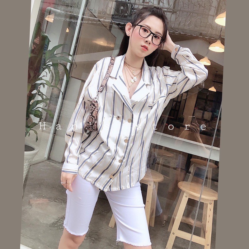 ÁO SƠMI VEST KẺ NHŨ( ẢNH THẬT)