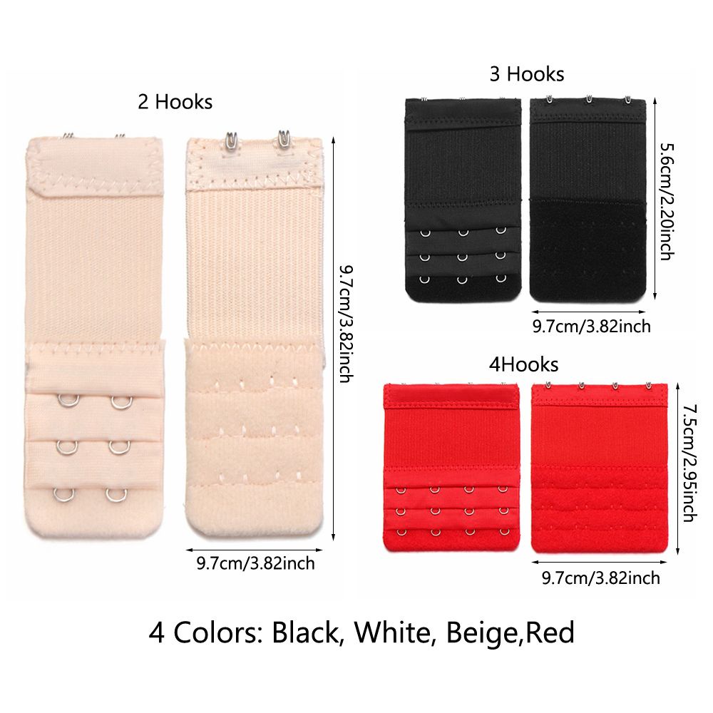 Set 1/3 dây nối dài áo ngực 2/3/4 móc cài có thể điều chỉnh nhiều màu tùy chọn