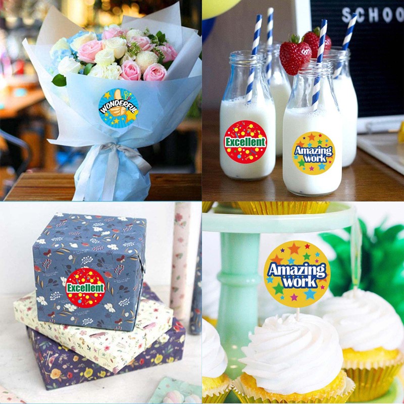 Cuộn 500 Miếng Dán Hoạt Hình Cho Học Sinh