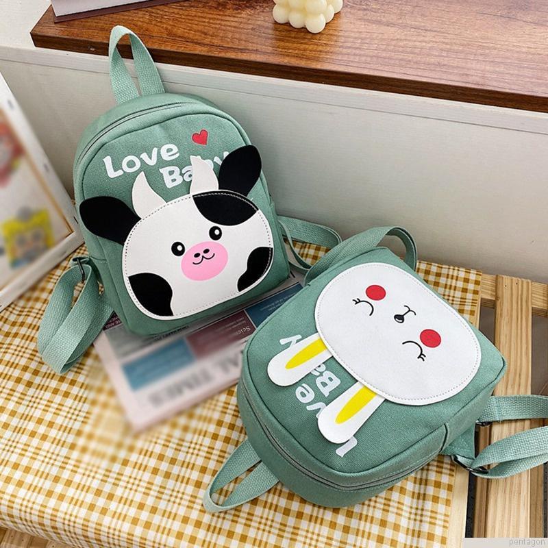 Balo vải bạt in hoạt hình dễ thương cho trẻ em