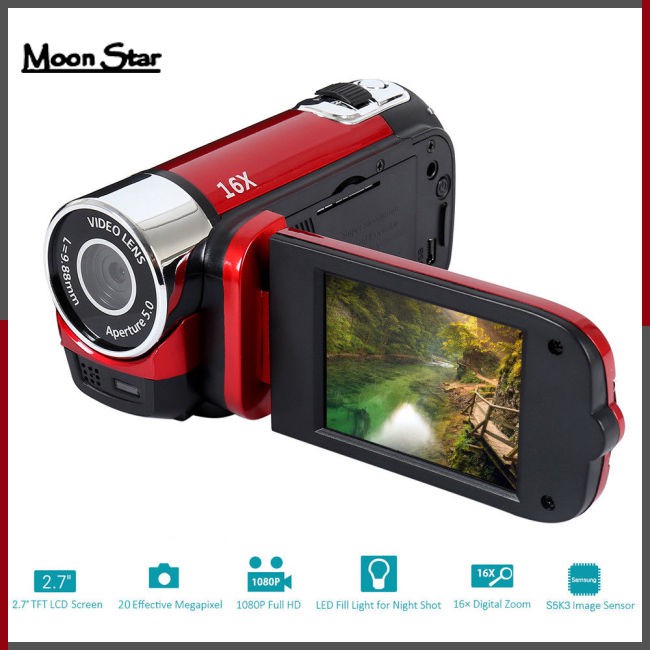 Máy Quay Phim Hd Cầm Tay Màn Hình Lcd Zoom 16x Màn Hình Lcd 2.7 Inch