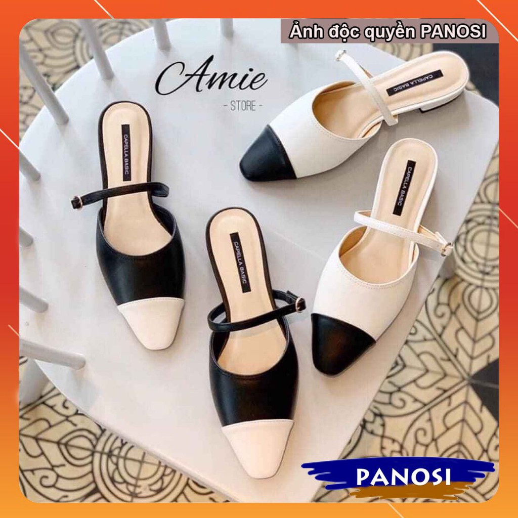 Giày sục vá phối màu đen trắng đủ size 35-39 | BigBuy360 - bigbuy360.vn