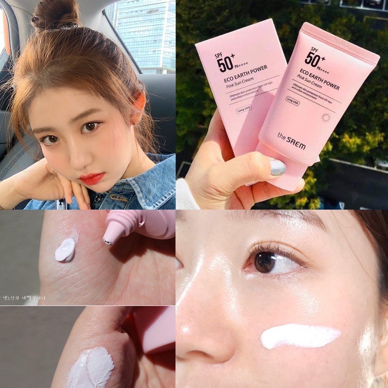 [Mã COS1904 giảm 8% đơn 300K] KEM CHỐNG NẮNG ECO EARTH POWDER PINK SUN CREAM | BigBuy360 - bigbuy360.vn