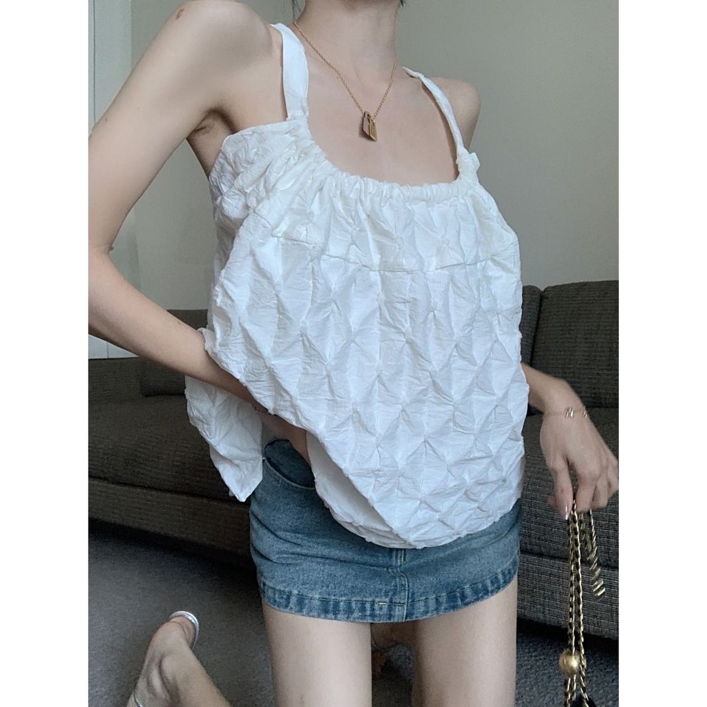 Áo Nữ Hai Dây Dáng Rộng Phong Cách Hàn Quốc Thời Trang Mùa Hè Hàng Mới