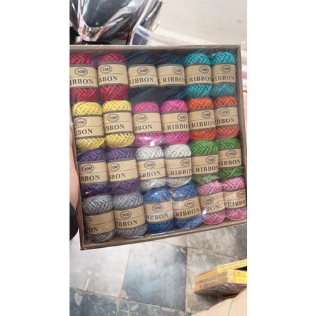 12 cuộn dây gai,dây thừng nhiều màu làm đồ hanmade