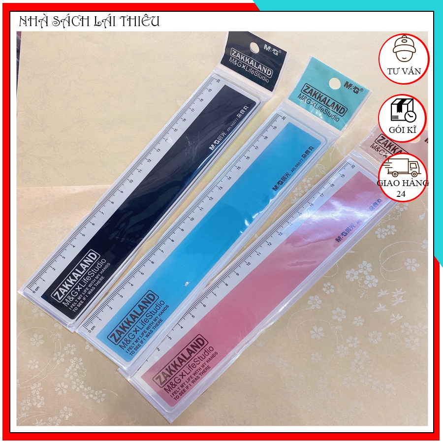 Thước kẻ 15cm bản rộng M&G x Lifestudio Zakha Chọn Nhiều Màu