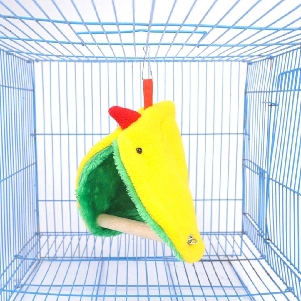 Lều Ngủ Hình Vuông Mềm Mại Giữ Ấm Mùa Đông Treo Lồng Chim Vẹt
